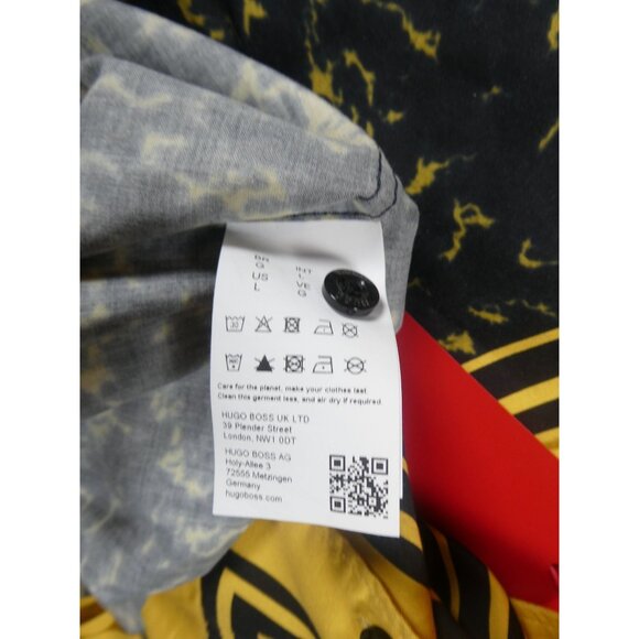 Hugo Men's Egeeno Border Stripe Camp Shirt Size L‎ - Picture 8 of 8